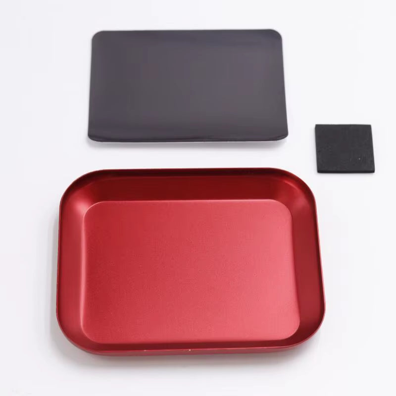 RC Screw Tray with Magnetic Pad Aluminium Alloy Magnet Screws Disk Storage Plate for RC Airplane Car Boat Repair Tool