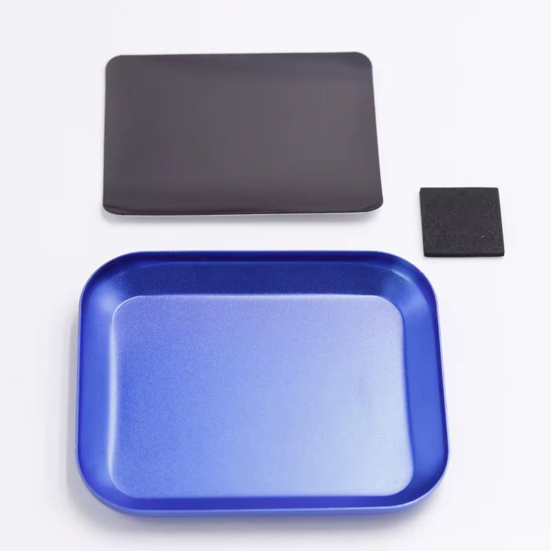 RC Screw Tray with Magnetic Pad Aluminium Alloy Magnet Screws Disk Storage Plate for RC Airplane Car Boat Repair Tool
